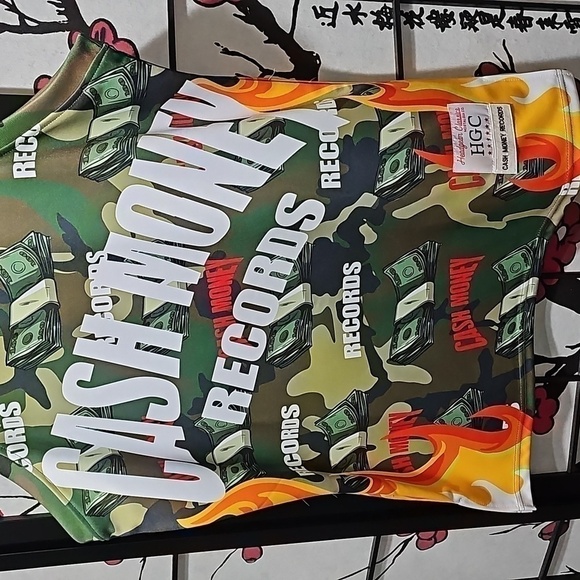 Cash‎ Money Records Camo Basketball Jersey Size Large New - Picture 3 of 8